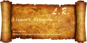Lippert Rikarda névjegykártya